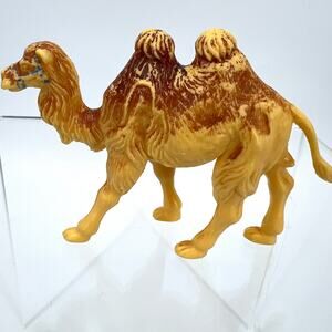Vintage Blue Box Plastic Camel Figure Toy Singapore